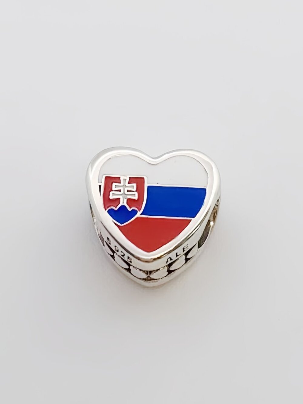 Pandora slovakia Flag Heart Charm